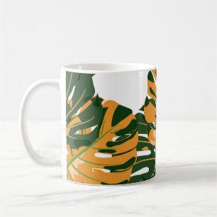 Nahtloses Muster mit hawaiianischem Regenwald. Ret Kaffeetasse