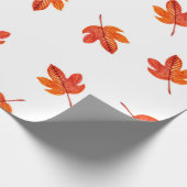 Nahtloses Muster mit Herbstblättern. Aquarellha Geschenkpapier (Ecke)