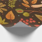 Nahtloses Muster mit Herbstblättern, für Geschenkpapier (Ecke)