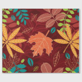 Nahtloses Muster mit Herbstblättern Geschenkpapier (Flach)