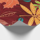 Nahtloses Muster mit Herbstblättern Geschenkpapier (Ecke)