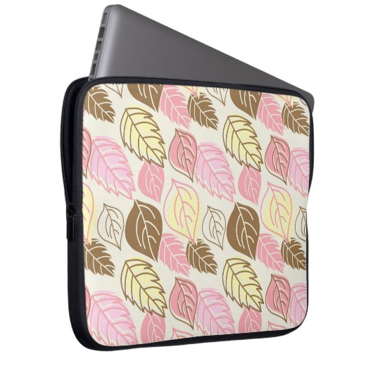Nahtloses Muster mit Herbstblättern Laptopschutzhülle (Vorne Rechts)