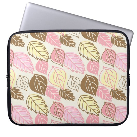 Nahtloses Muster mit Herbstblättern Laptopschutzhülle (Vorderseite)