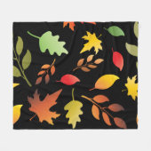 Nahtloses Muster mit herbstgefallenen Blättern und Fleecedecke (Vorderseite (Horizontal))