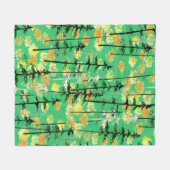 Nahtloses Muster mit Herbstwald Fleecedecke (Vorderseite (Horizontal))