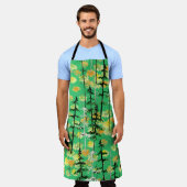 Nahtloses Muster mit Herbstwald Schürze (Getragen)