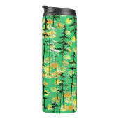 Nahtloses Muster mit Herbstwald Thermosbecher (Nach rechts gedreht)