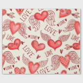 Nahtloses Muster mit Herzen. Happy Valentine's Da Geschenkpapier (Flach)