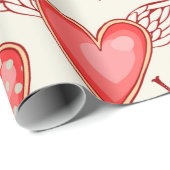 Nahtloses Muster mit Herzen. Happy Valentine's Da Geschenkpapier (Rolleneckpunkt)