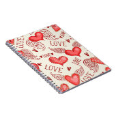 Nahtloses Muster mit Herzen. Happy Valentine's Da Notizblock (Rechte Seite)