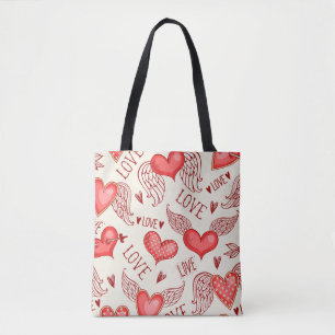 Nahtloses Muster mit Herzen. Happy Valentine's Da Tasche