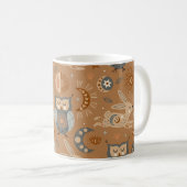 Nahtloses Muster mit Heuschrecken und Hasen Kaffeetasse (VorderseiteRechts)