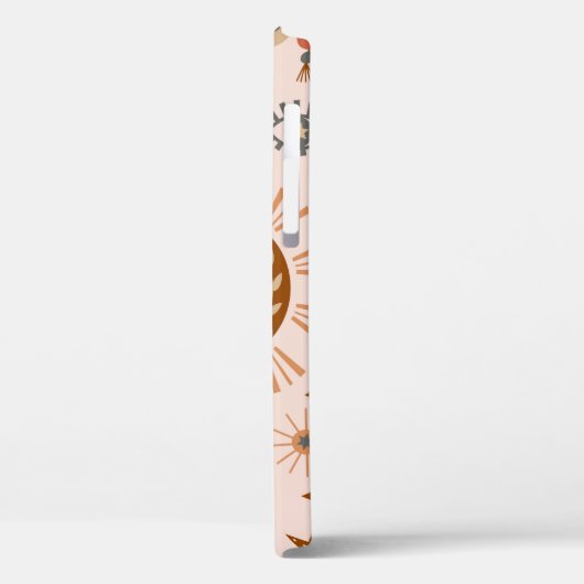 Nahtloses Muster mit Himmelsauge, Mond, Sonne Case-Mate iPhone Hülle (Rückseite / Links)