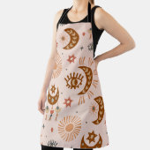 Nahtloses Muster mit Himmelsauge, Mond, Sonne Schürze (InSitu)