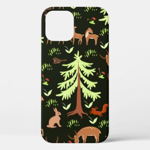 Nahtloses Muster mit Hirschen im Wald. Case-Mate iPhone Hülle
