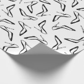 Nahtloses Muster mit hohen Absätzen Glamour Schuhe Geschenkpapier (Ecke)