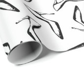 Nahtloses Muster mit hohen Absätzen Glamour Schuhe Geschenkpapier (Rolleneckpunkt)