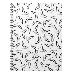 Nahtloses Muster mit hohen Absätzen Glamour Schuhe Notizblock