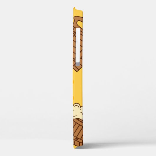 Nahtloses Muster mit Holzfaser-Bier, p Case-Mate iPhone Hülle (Rückseite / Links)