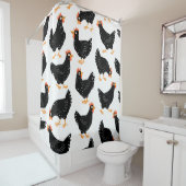 Nahtloses Muster mit Huhn Duschvorhang (Beispiel)