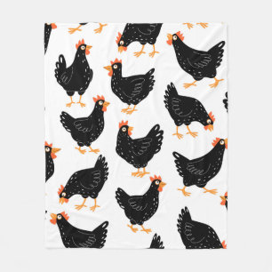 Nahtloses Muster mit Huhn Fleecedecke