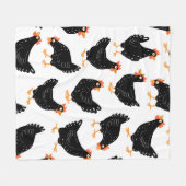 Nahtloses Muster mit Huhn Fleecedecke (Vorderseite (Horizontal))