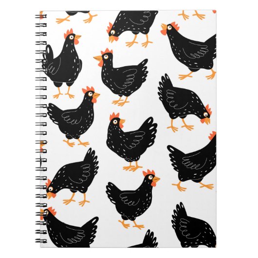 Nahtloses Muster mit Huhn Notizblock (Vorderseite)