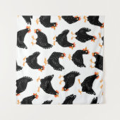 Nahtloses Muster mit Huhn Wandteppich (Vorderseite (Horizontal))