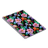 Nahtloses Muster mit Iris- und Peony-Blume, Wasser Notizblock (Rechte Seite)