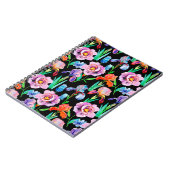 Nahtloses Muster mit Iris- und Peony-Blume, Wasser Notizblock (Linke Seite)