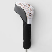 Nahtloses Muster mit Kaffeedokumenten Golf Headcover (angewinkelt)