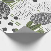 Nahtloses Muster mit Kakteen auf weißem Hintergrun Geschenkpapier (Ecke)