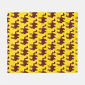 Nahtloses Muster mit Kameln. Fleecedecke (Vorderseite (Horizontal))