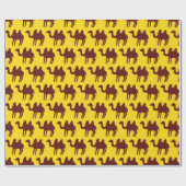 Nahtloses Muster mit Kameln. Geschenkpapier (Flach)