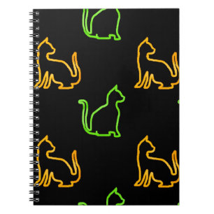 Nahtloses Muster mit Katzenabstract,tier,kunst,kun Notizblock