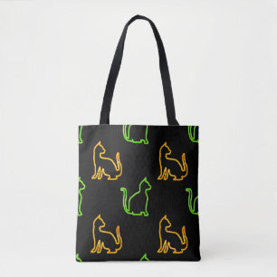 Nahtloses Muster mit Katzenabstract,tier,kunst,kün Tasche