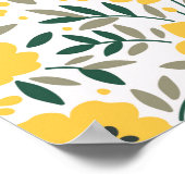 Nahtloses Muster mit kleinen gelben Blumen Poster (Ecke)