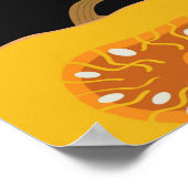 Nahtloses Muster mit Kürbis- und Squashsorten Poster (Ecke)