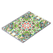 Nahtloses Muster mit leuchtend blumengeschmückten Notizblock (Linke Seite)