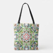 Nahtloses Muster mit leuchtend blumengeschmückten Tasche (Rückseite)