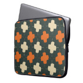 Nahtloses Muster mit leuchtenden geometrischen Ele Laptopschutzhülle (Vorderseite Links)