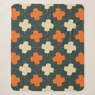 Nahtloses Muster mit leuchtenden geometrischen Ele Sherpadecke