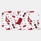 Nahtloses Muster mit Mädchen in roter Farbe Case-Mate iPhone Hülle (Rückseite (Horizontal))