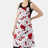 Nahtloses Muster mit Mädchen in roter Farbe Schürze (InSitu)