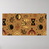 Nahtloses Muster mit magischen Elementen Poster (Vorne)