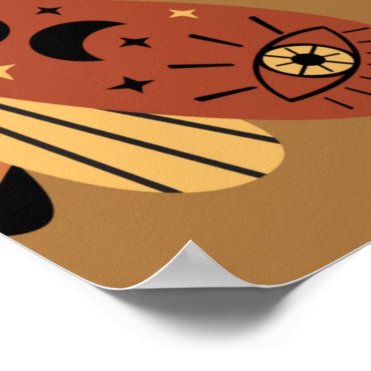 Nahtloses Muster mit magischen Elementen Poster (Ecke)