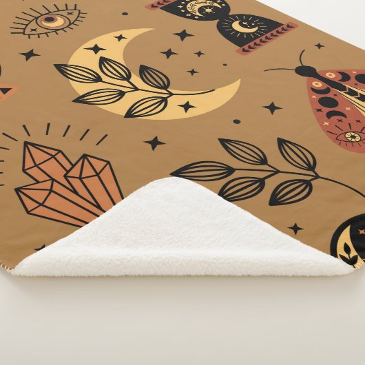 Nahtloses Muster mit magischen Elementen Sherpadecke (3/4)