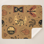 Nahtloses Muster mit magischen Elementen Sherpadecke (Vorderseite (Horizontal))