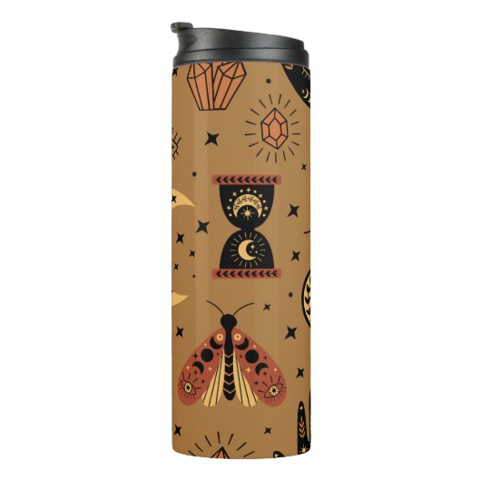 Nahtloses Muster mit magischen Elementen Thermosbecher (Nach rechts gedreht)