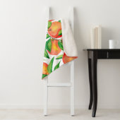 Nahtloses Muster mit Mandarinen in Aquarellfarbe Sherpadecke (Beispiel)